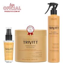 Trivitt: Fluído para Escova 300ml, Hidratação Intensiva 500g e Reparador de Pontas 30ml Trivitt: Fluído para Escova 300ml, Hidratação Intensiva 500g e Reparador de Pontas 30ml