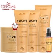 Trivitt: Hidratação Intensiva 500g, Kit Homecare com Leave-In e Power Oil 30ml