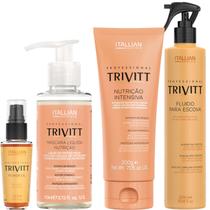 Trivitt Kit Fluido de Escova, Máscara Liquida Nutrição, Power Oil, Nutrição Intensiva 200g Trivitt Kit Fluido de Escova, Máscara Liquida Nutrição, Power Oil, Nutrição Intensiva 200g
