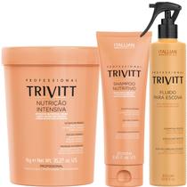 Trivitt - Kit Fluido para Escova 300ml com Nutrição Intensiva 1kg e Shampoo Nutritivo 250ml