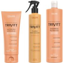 Trivitt - Kit Fluido para Escova 300ml com Nutrição Intensiva 200g e Shampoo Nutritivo 1L Trivitt - Kit Fluido para Escova 300ml com Nutrição Intensiva 200g e Shampoo Nutritivo 1L