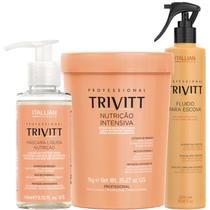 Trivitt - Kit Fluido para Escova 300ml, Máscara Liquida de Nutrição 110ml e Nutrição Intensiva 1kg