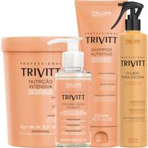 Trivitt Kit Fluido para Escova, Máscara Liquida Nutrição, Kit Nutrição Intensiva 1kg e Shampoo 250ml