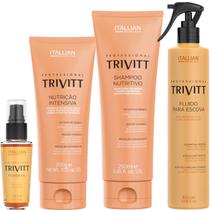 Trivitt - Kit Home Care Nutrição com Shampoo e Creme, Fluido para Escova e Power Oil 30ml Trivitt - Kit Home Care Nutrição com Shampoo e Creme, Fluido para Escova e Power Oil 30ml