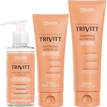 Trivitt Kit Máscara Liquida de Nutrição 110ml com Nutrição Intensiva 200g e Shampoo Nutritivo 250ml