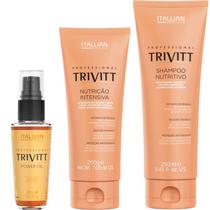 Trivitt - Kit Nutrição Intensiva 200g com Shampoo Nutritivo 250ml e Power Oil 30ml Trivitt - Kit Nutrição Intensiva 200g com Shampoo Nutritivo 250ml e Power Oil 30ml