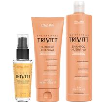 Trivitt - Kit Nutrição Intensiva 200g, Shampoo Nutritivo 1 Litro e Reparador de Pontas 30ml