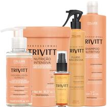 Trivitt Kit Profissional Nutrição, Máscara Liquida Nutrição, Fluido de Escova e Power Oil Trivitt Kit Profissional Nutrição, Máscara Liquida Nutrição, Fluido de Escova e Power Oil