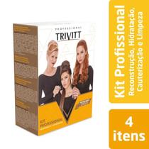 Trivitt kit profissional reconstrução, hidratação, cauterização e limpeza