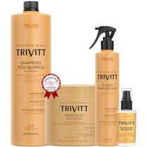 Trivitt - Shampoo 1l + Hidratação 500g + Fluido para Escova + Reparador de Pontas Trivitt - Shampoo 1l + Hidratação 500g + Fluido para Escova + Reparador de Pontas