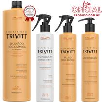 Trivitt - Shampoo 1L + Segredo do Cabeleireiro + Cauterização + Fluido Escova