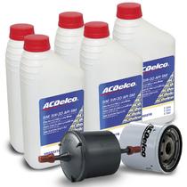 Troca 5 Oleo 5w30 2 Filtros Acdelco Astra 2.0 Flex 8v s10 2.4 zafira blazer vectra 378k52f