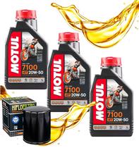 Troca de Óleo Harley Fat Bob Motul 7100 20w50 + Filtro Hiflo