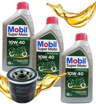 Troca de Óleo Inazuma 250 Gladius 650 Mobil 10w40 Com Filtro