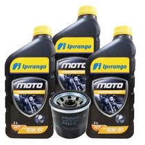 Troca de Óleo Ipiranga 20w50 Mineral (3 Litros) + Filtro Suzuki Gsx-R 750 Srad / Gsx-R 1000 Srad / Gsx-R 600 Srad / Vstorm 1000