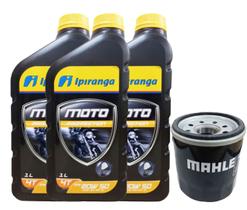 Troca de Óleo Ipiranga 20w50 Mineral (3 Litros) + Filtro (Xj6 / Mt 03 / Z 300 / Ninja 300 / Cb 500 / Hornet 600)