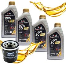 Troca de oleo mobil 10w30 (4 litros) + filtro ph6017a