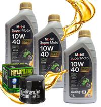 Troca de oleo mobil 10w40 (3 litros) + filtro hf138