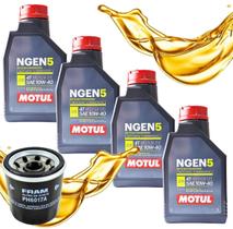 Troca de oleo motul ngen5 10w40 (4 litros) + filtro ph6017a