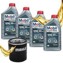 Troca de Óleo Nc 750x Nc 700x Cbr 600f Cb 650r Mobil 10w30 Com Filtro