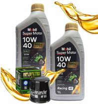 Troca de Óleo P/ Kawasaki Versys 650 / Vulcan 650 / Er6-n Mobil Sintético 10w40 + Filtro Hiflo Hf303