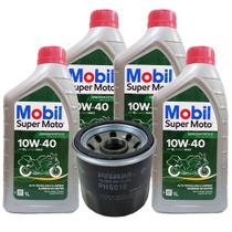 Troca de Óleo P/ Suzuki Gsx-r 1000 Srad / Gsx 1300 Hayabusa / Bandit 120 Mobil 10w40 + Filtro