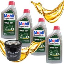 Troca de Óleo Para Kawasaki Z800 Z750 Z900 Z1000 Vulcan 900 Mobil 10w40 Com Filtro