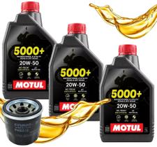 Troca de Óleo Para Suzuki Gsx 650f Gsr 750 Srad 750 Vstrom 650 Motul 20w50 Com Filtro