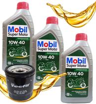 Troca de Óleo Para Suzuki Inazuma 250 Gladius 650 Mobil 10w40 Com Filtro