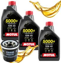Troca de Óleo R3 R6 Mt03 Mt07 Mt09 Xj6 Motul 5000 10w40 Com Filtro
