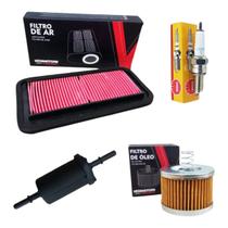 Troca Filtros E Vela Fz 15 Combustivel Ar Oleo + Vela Ngk