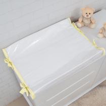 Trocador Anatomico para Comoda 65x40 Branco com Amarelo Trocador Anatomico para Comoda 65x40 Branco com Amarelo