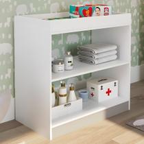 Trocador Bebê Fraldário com 1 Prateleira Juno Branco A05 - Mpozenato Trocador Bebê Fraldário com 1 Prateleira Juno Branco A05 - Mpozenato