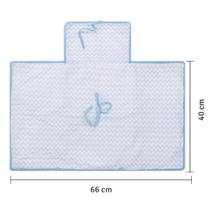 Trocador bebe portatil acolchoado com bolso lateral lado impermeavel tecido 100% algodao - PAPI