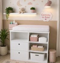 Trocador Cômoda Bebê Com Nichos Prático E Funcional Trocador Cômoda Bebê Com Nichos Prático E Funcional