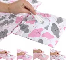 Trocador Cômoda Bebe Portátil Fraldas Menina Com 2 Bolsos Trocador Cômoda Bebe Portátil Fraldas Menina Com 2 Bolsos