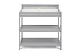 Trocador de Bebê Connelly Grey Wood com Trilhos de Segurança Trocador de Bebê Connelly Grey Wood com Trilhos de Segurança