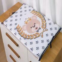 Trocador de Bebê Impermeável PVC Espuma 5cm Portátil Higienizável para Cômoda Troca Fralda