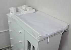 Trocador De Cômoda Anatômico Americano Plastificado Branco Trocador De Cômoda Anatômico Americano Plastificado Branco