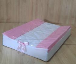Trocador de comoda anatomico - menino / menina bebê plastificado - grosso - rosa