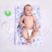 Trocador de Cômoda para Bebê Tecido 100% Algodão, Revestido Com Plástico PVC
