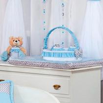 Trocador De Fraldas De Bebê Imperiale Azul para Cômoda 01 Peça - Coleção Conforto - Happy Baby