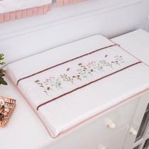 Trocador de Fraldas para Cômoda Floral Terracota