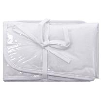 Trocador De Fraldas Portátil Para Bolsa Com Forro de PVC Impermeável 43x65cm Baby Incomfral Bublim Cor:Branco