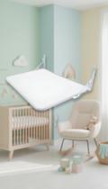 Trocador de Parede Dobrável para Bebê Aço Branco Trocador de Parede Dobrável para Bebê Aço Branco