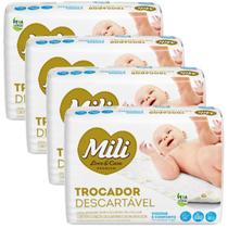 Trocador Descartável 4 Pacotes com 5 Trocadores Mili Love & Care 85 x 64cm - Kit 20 Unidades Trocador Descartável 4 Pacotes com 5 Trocadores Mili Love & Care 85 x 64cm - Kit 20 Unidades