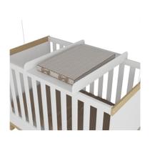 Trocador Fraldas para Berço Peroba em MDF Branco Brilho Bebê