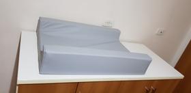 Trocador para Bebe Americano Impermeável Colchão Portátil Cinza Claro