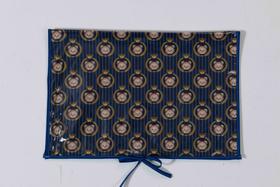 Trocador para bebê de Bolsa Estampado Ursinho Realeza Imperial Azul marinho Dourado