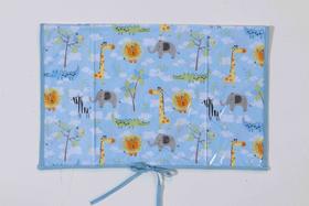 Trocador para Bebê Plastificado de Bolsa Safari Azul Bebe Selva animais Floresta